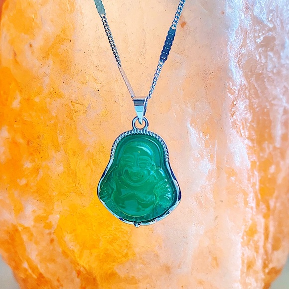 Jade Buddha Necklace Pendant - Picture 1 of 6